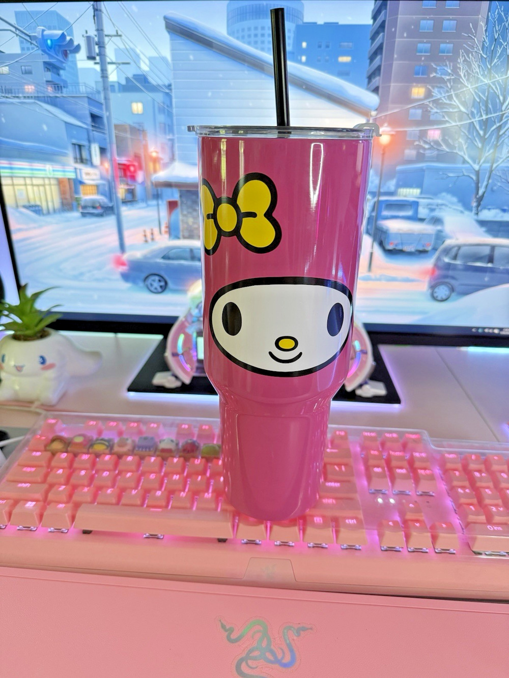 My Melody Stainless Steel Tumbler 40oz Pink  Hello Kitty & Friends 2024 Sanrio
